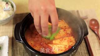 韩式辣白菜豆腐汤的做法步骤:16