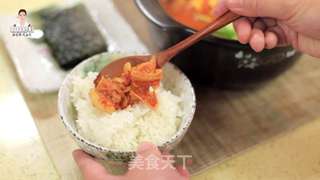 韩式辣白菜豆腐汤的做法步骤：18