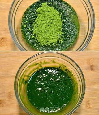 柠檬香抹茶蜜豆瑞士卷的做法步骤:2