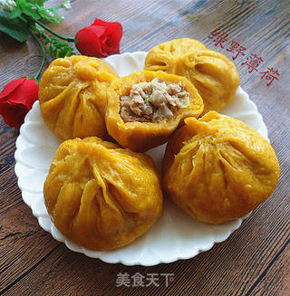 南瓜面猪肉大葱包子的做法步骤:11