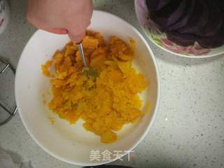 紫薯糯米饼的做法步骤:3