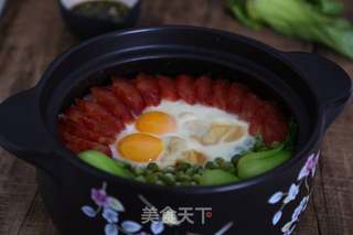 腊肠煲仔饭的做法步骤:8