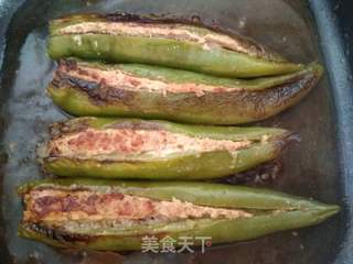 青椒酿肉的做法步骤:10