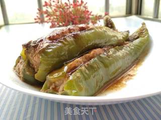 青椒酿肉的做法步骤:11