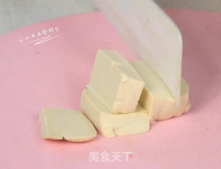 牛肉干贝鸡蛋豆腐羹的做法步骤:3