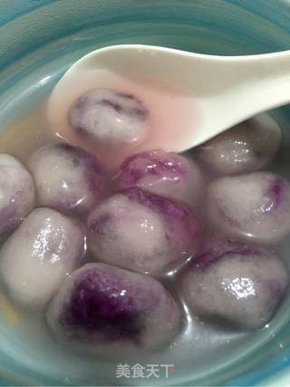 雪梨煮紫薯馅汤圆的做法步骤:13