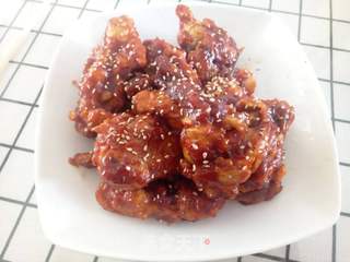 韩式甜辣炸鸡的做法步骤:8