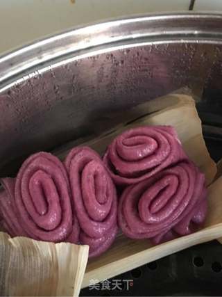 紫薯花卷的做法步骤：10