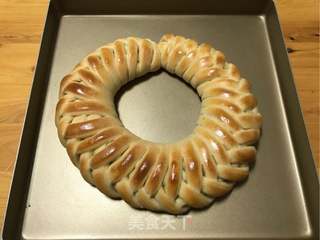 圣诞花环面包的做法步骤:23