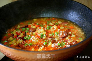 香肠土豆焖饭的做法步骤:16