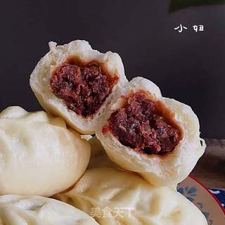 枣泥豆沙包的做法步骤:20