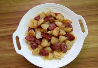 酸菜香肠焗土豆的做法步骤:7