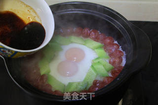 #快手懒人餐#广式腊肠煲仔饭的做法步骤:7