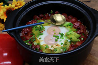 #快手懒人餐#广式腊肠煲仔饭的做法步骤:11