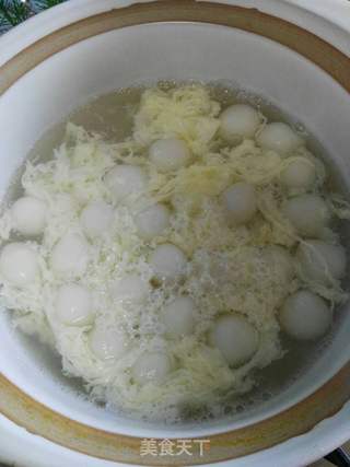 蛋花米酒汤圆的做法步骤:9