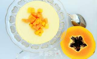 木瓜牛奶鸡蛋羹的做法步骤:5