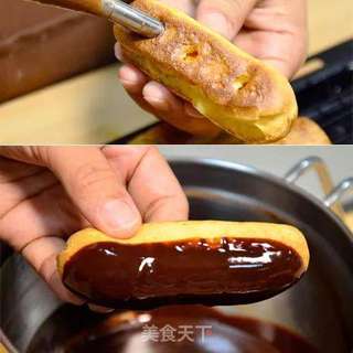 #巧克力夹馅闪电泡芙的做法图解13