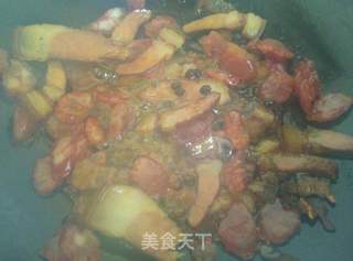 糙米腊味焖饭的做法步骤:4