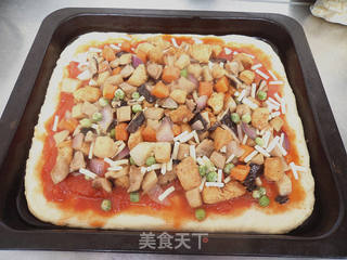 鸡肉披萨的做法步骤:18