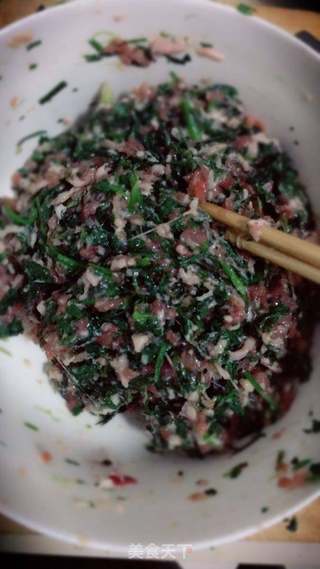 荠菜鲜肉水饺?的做法步骤:5
