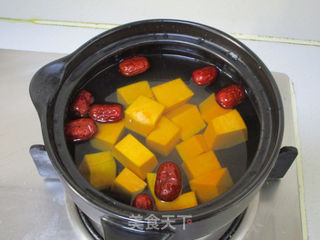 桂花百合南瓜汤的做法步骤:4