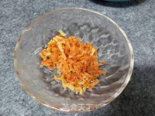 黄金瑶柱芙蓉炒饭的做法步骤:9