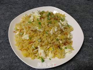 黄金瑶柱芙蓉炒饭的做法步骤:15