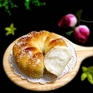 #烤箱美食#~松软牛奶面包的做法步骤:15