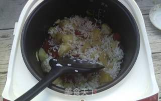 土豆腊肠焖饭的做法步骤:8