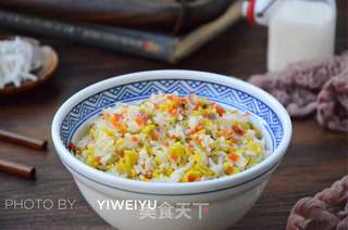 洋葱虾仁炒饭的做法步骤:13