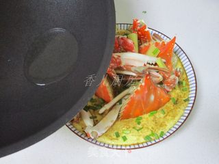 梭子蟹炖蛋的做法步骤:9