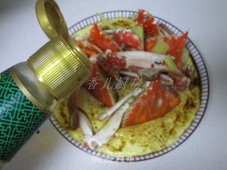 梭子蟹炖蛋的做法步骤:7