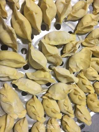 蔬菜汁饺子的做法步骤:8
