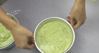 菠菜戚风蛋糕的做法步骤:19