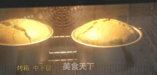 菠菜戚风蛋糕的做法步骤:20