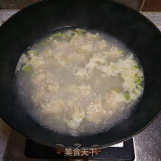 青菜丸子汤的做法步骤：3