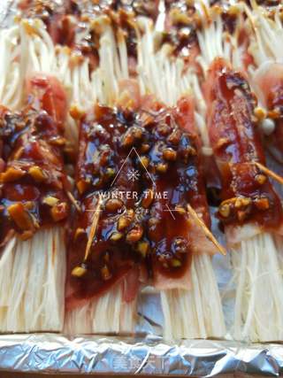 黑椒烤肥牛金针菇卷的做法步骤:6