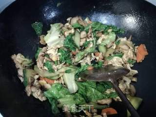 蚝油香菇炒杂蔬的做法步骤:13