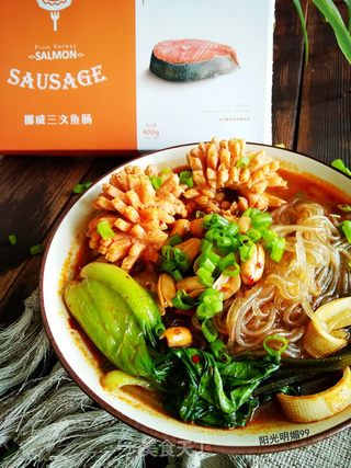麻辣三文鱼肠粉的做法步骤：14