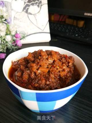 私房杏鲍菇牛肉酱的做法步骤:13