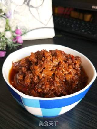 私房杏鲍菇牛肉酱的做法步骤:12