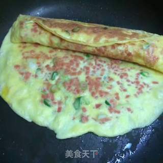 火腿厚蛋烧的做法步骤:12