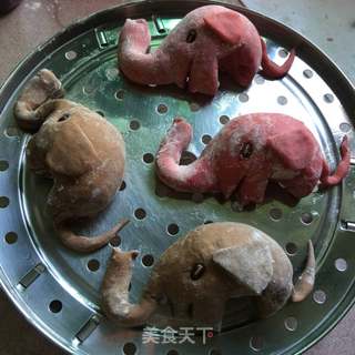 大象豆沙包的做法步骤:15