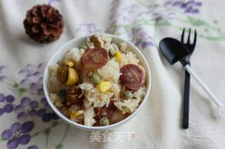 【电饭煲】香肠焖饭的做法步骤:7