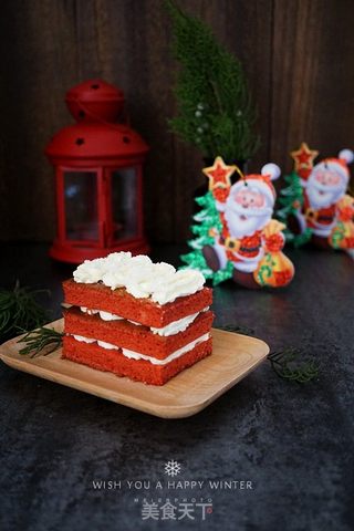 红丝绒戚风奶油蛋糕的做法步骤:22
