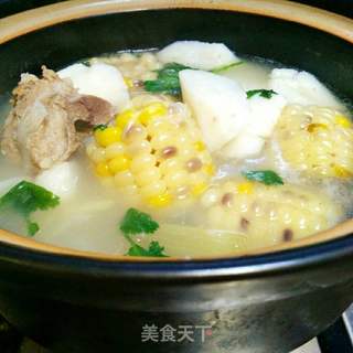 山药玉米骨头汤的做法步骤:4