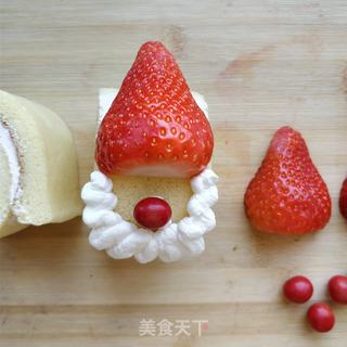圣诞老人草莓蛋糕卷的做法步骤:32