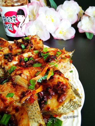 豆豉蒸鲈鱼的做法步骤:9