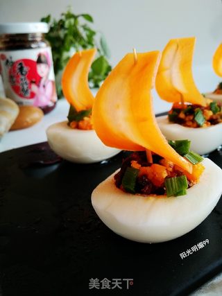 一帆风顺鸡蛋盏的做法步骤:14