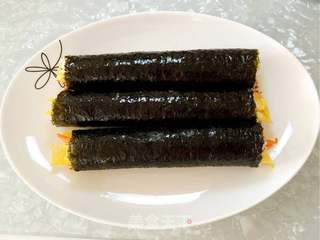 金枪鱼紫菜包饭的做法步骤:16
